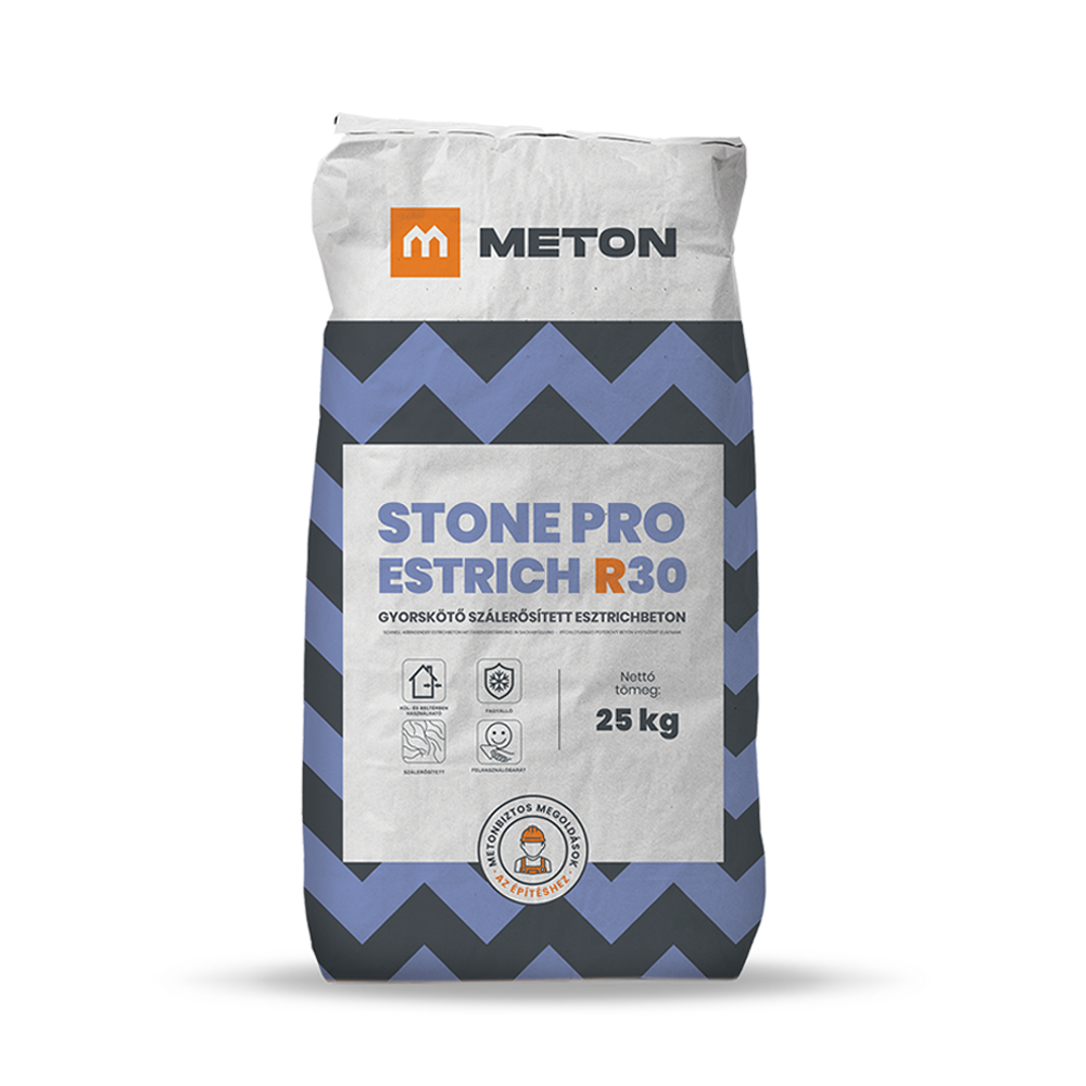 STONE PRO ESTRICH R30 gyorskötő, fagyálló, szálerősített estrich beton